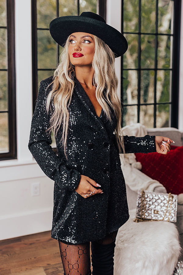 sequin blazer dress